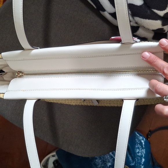 Kate Spade Tan and Cream Woven Tote - Picture 10 of 13